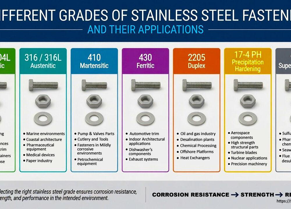 7 Different Grades of Stainless Steel Fasteners Explained