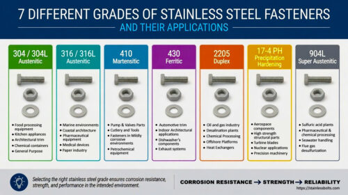 7 Different Grades of Stainless Steel Fasteners Explained