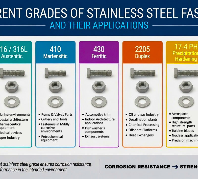 7 Different Grades of Stainless Steel Fasteners Explained 7 Different Grades of Stainless Steel Fasteners Explained
